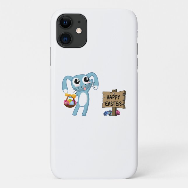 Easter Bunny wishes Happy Easter Case-Mate iPhone Case (Back)