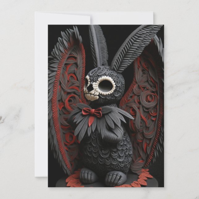 Easter Bunny with a Dark Twist Holiday Card (Front)