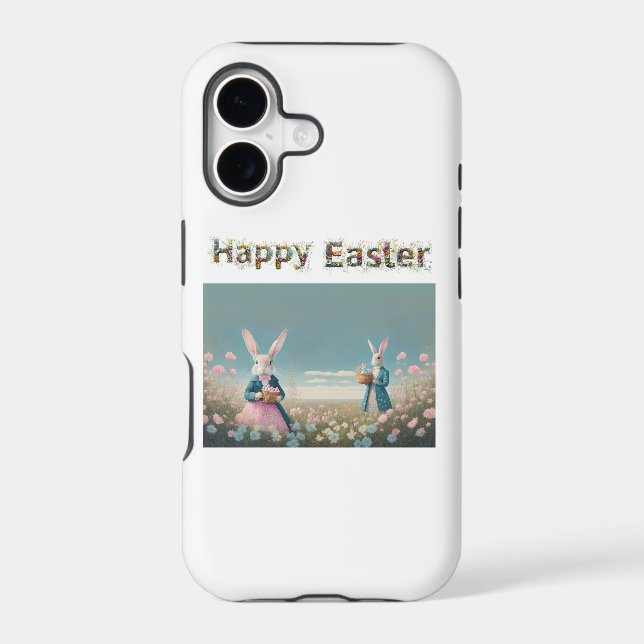 Easter bunny with Easter Eggs Happy Easter (Back)