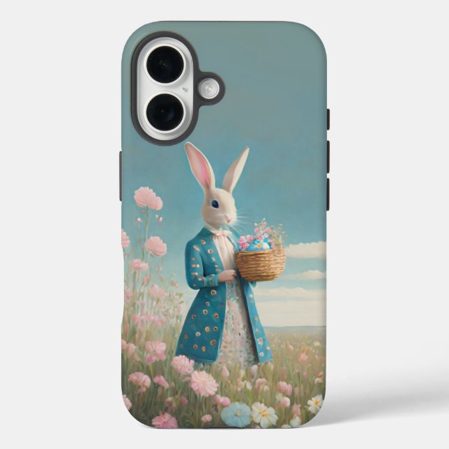 Easter bunny with Easter Eggs Happy Easter Case-Mate iPhone Case (Back)