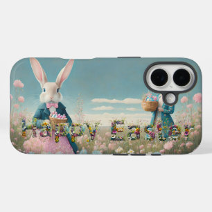 Easter bunny with Easter Eggs Happy Easter iPhone 16 Case