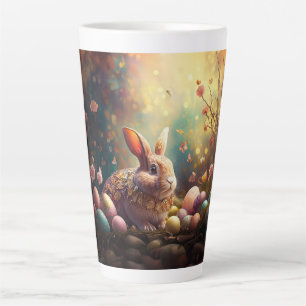 Easter Bunny with Easter Eggs Latte Mug