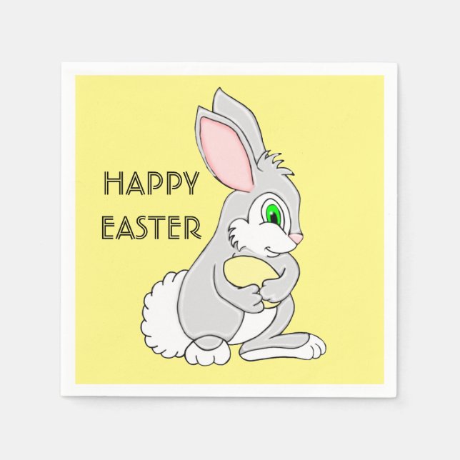 Easter Bunny with Egg Napkins (Front)