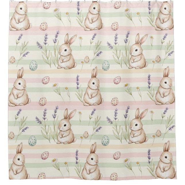 Easter Bunny with Eggs Spring Pastel Pattern (1) (Front)