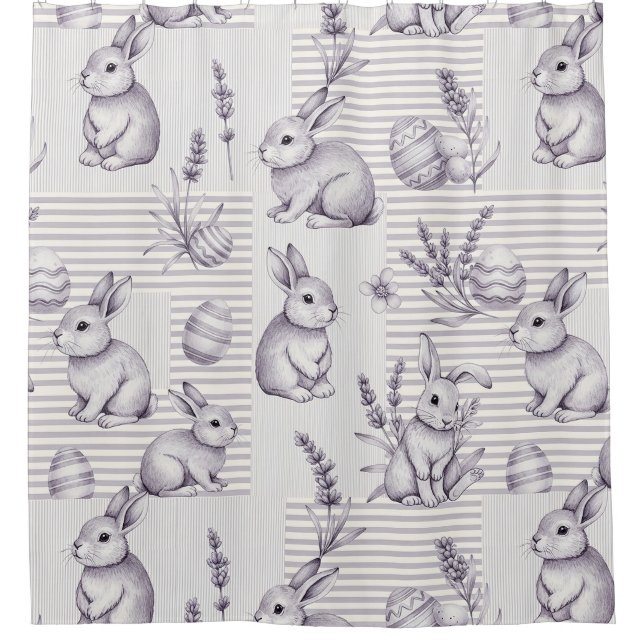 Easter Bunny with Eggs Spring Pastel Pattern (12) (Front)
