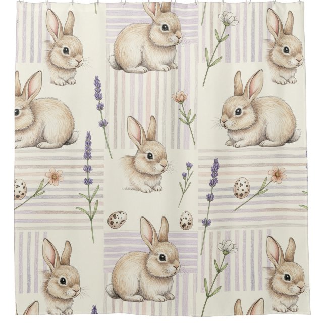 Easter Bunny with Eggs Spring Pastel Pattern (4) (Front)