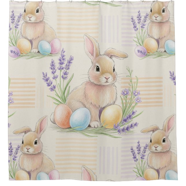 Easter Bunny with Eggs Spring Pastel Pattern (6) (Front)