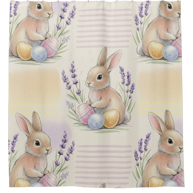 Easter Bunny with Eggs Spring Pastel Pattern (7) (Front)