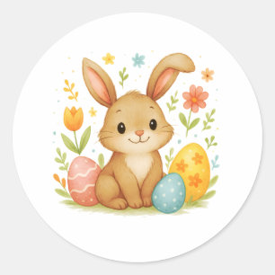 Easter Bunny with Eggs Sticker