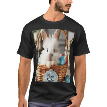 Easter bunny with its eggs.