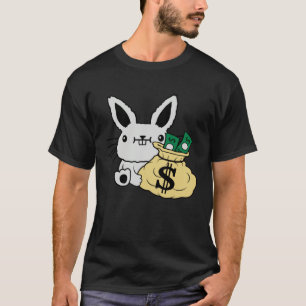 Easter Bunny With Money In A Bag Cute Rich Rabbit T-Shirt