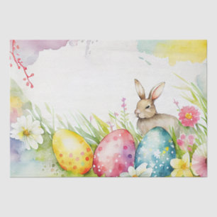 Easter bunny with three Easter Eggs Tissue Paper