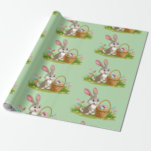 Easter bunny wrapping paper