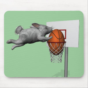 Easter Bunny's Perfect Slam Dunk Mouse Pad