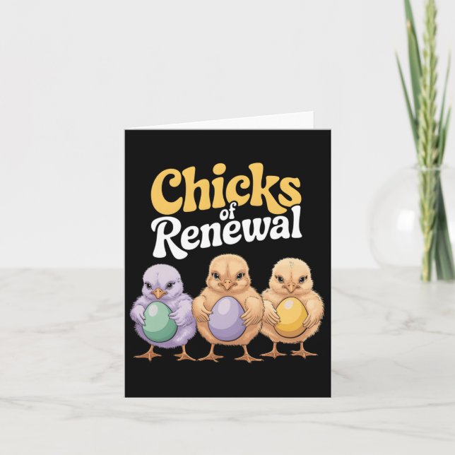 Easter Byby Chicks Chicken  Card (Front)