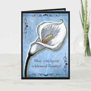 Easter Calla Lily (Personalized) Holiday Card