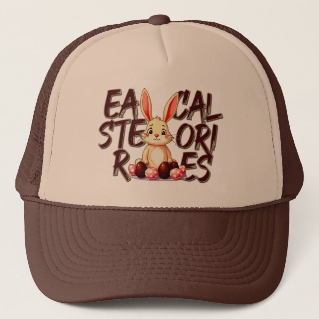 Easter Calories Stories – Funny Bunny - boné Trucker Hat (Front)