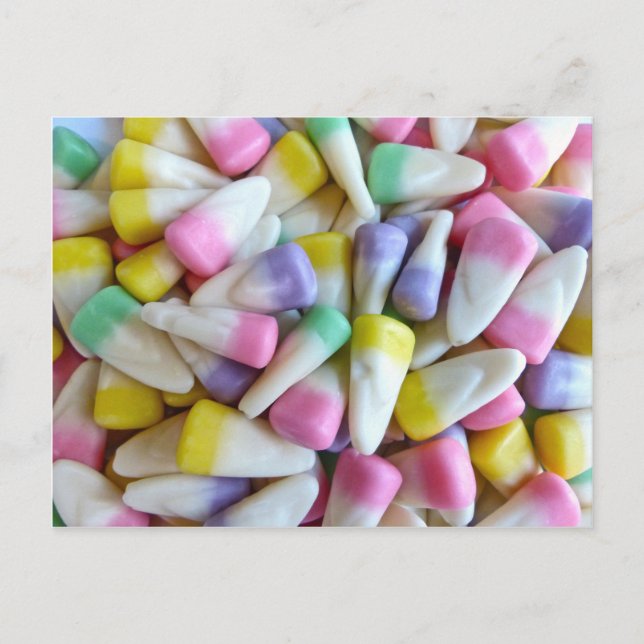 Easter Candy Corn Holiday Postcard (Front)