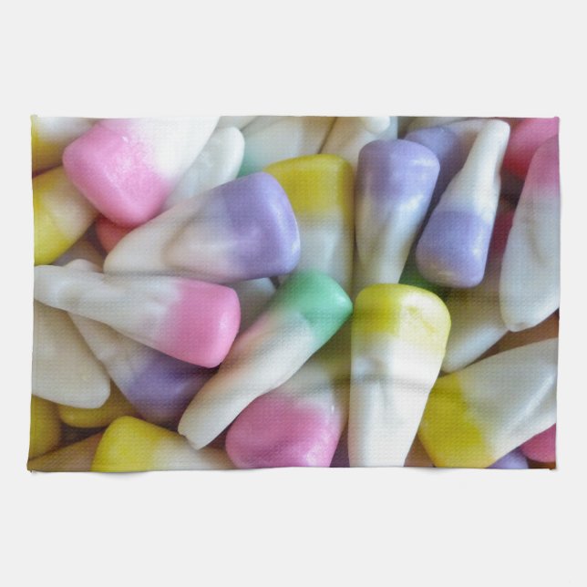Easter Candy Corn Kitchen Towel (Horizontal)