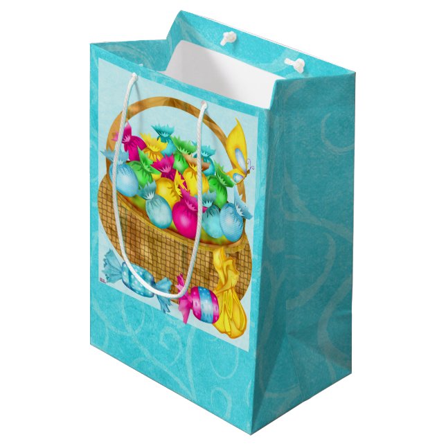 Easter Candy Folk Art MEDIUM BAG ONLY (Front Angled)
