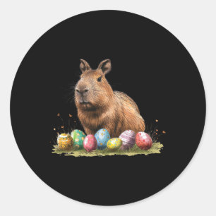 Easter Capybyra Easter Capybyra Happy Easter Classic Round Sticker