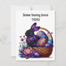 Easter Card bright beautiful bunny design