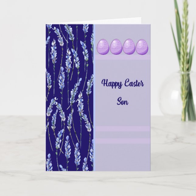 Easter Card for Son with Eggs (Front)