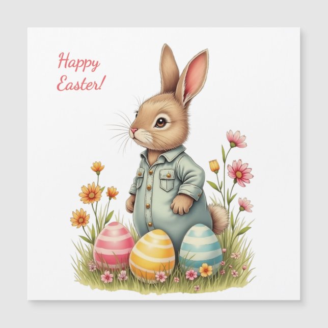 Easter card in soft pastel colours (Front)
