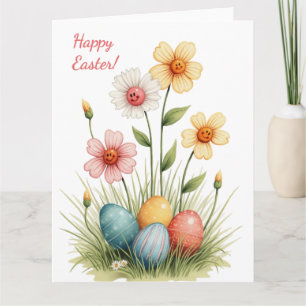 Easter card in soft pastel colours