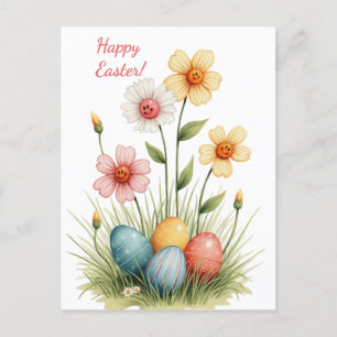 Easter card in soft pastel colours