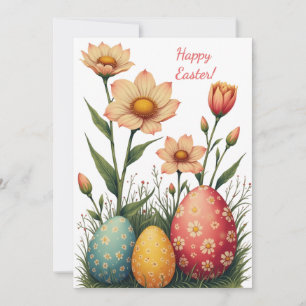 Easter card in soft pastel colours