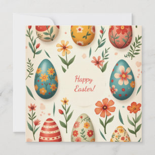 Easter card in soft pastel colours