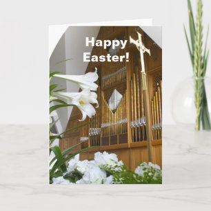 Easter Card - lilies and organ