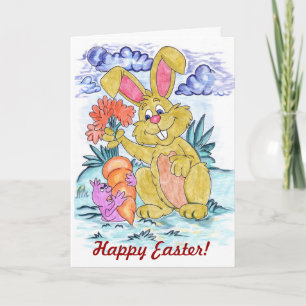 Easter Card with Bunny