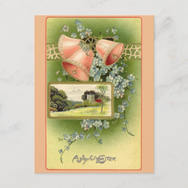 Easter Card with Vintage Illustration (Front)