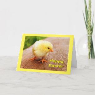 Easter Card With Yellow Chick