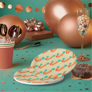 Easter Carrot Paper Plates - Great for Party