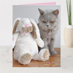 EASTER CAT GREETING CARD