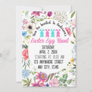 Easter Celebration  Egg Hunt Party Invitation