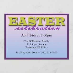 Easter Celebration Family Holiday Invitations