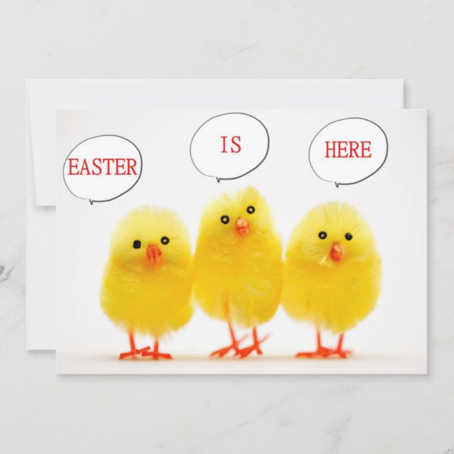"EASTER CELEBRATION WITH TALKING CHICKS" INVITE (Front)