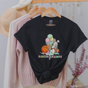 Easter Champs Cute Bunny & Pastel Ice Cream Sports T-Shirt