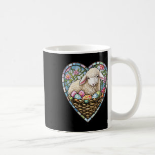 Easter Charm Lamb And Easter Eggs In Stain Gl Hear Coffee Mug