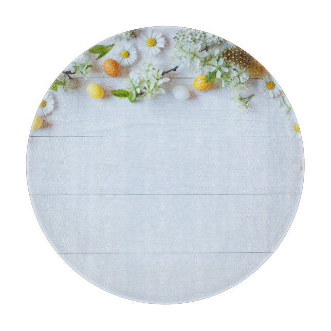 Easter Cherry Plum: Yellow Eggs. Cutting Board (Front)