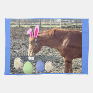 Easter Chestnut Horse Kitchen Towel