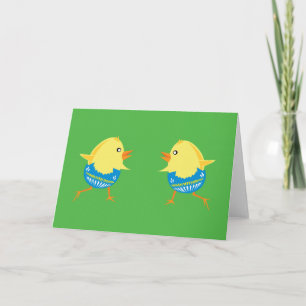 Easter Chick blank customizable greeting card