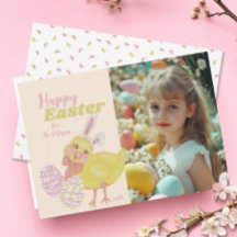 Easter Chick Bunny Ears Jelly Bean Cute Photo Name