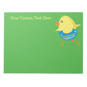 Easter Chick custom notepad