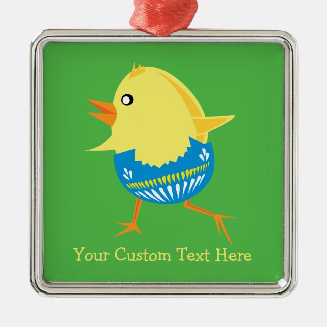 Easter Chick custom ornament (Front)