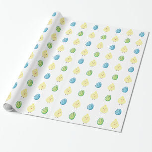 Easter Chick & Easter Eggs Wrapping Paper